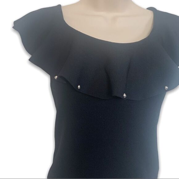 ANTHRO Fred and Sibel Ruffle and Studs Detail Top - Picture 2 of 6